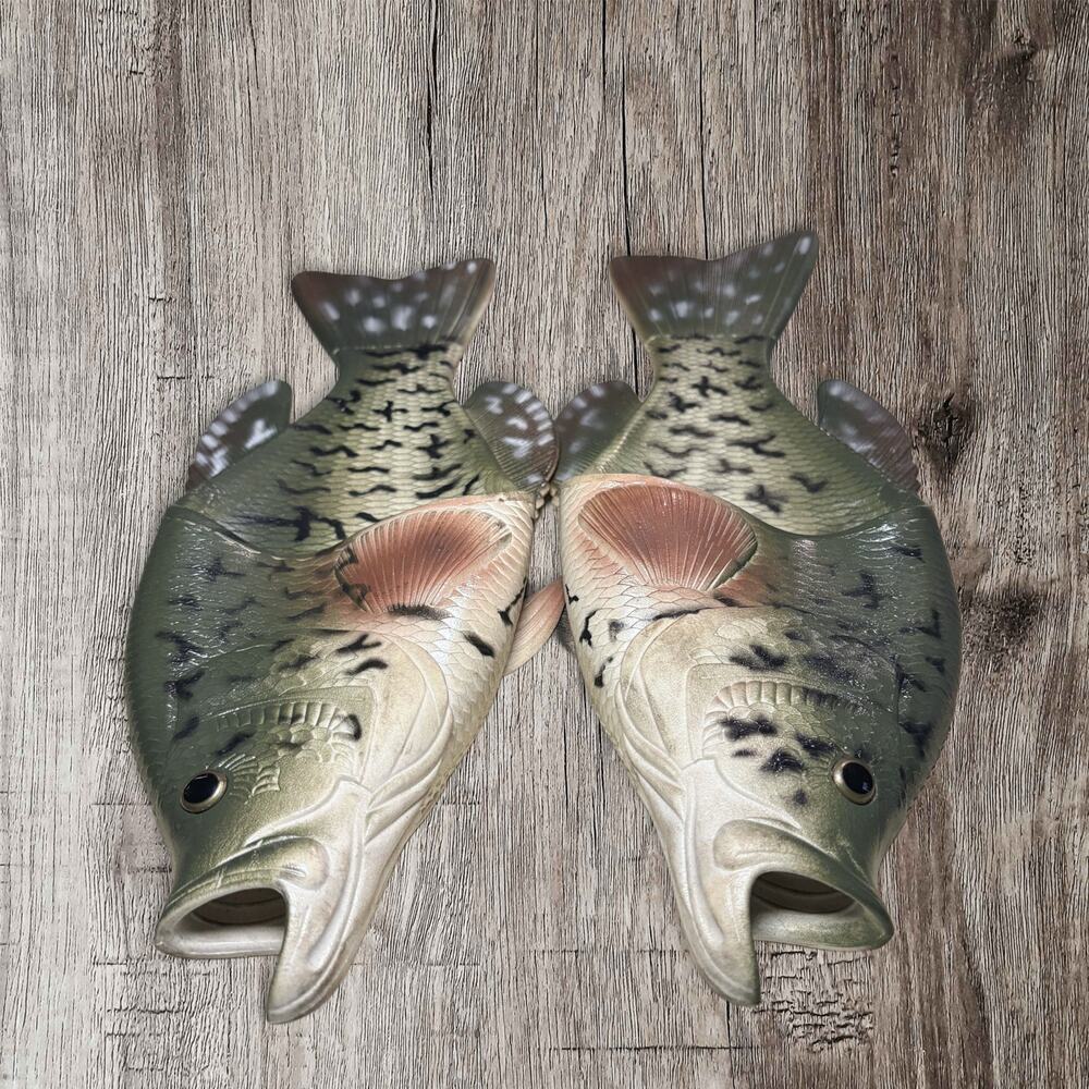 Novelty fish slippers size‎ 10